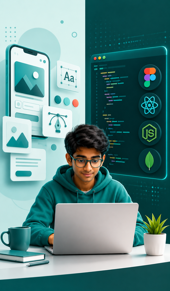UI/UX Design + MERN Stack Development combo course